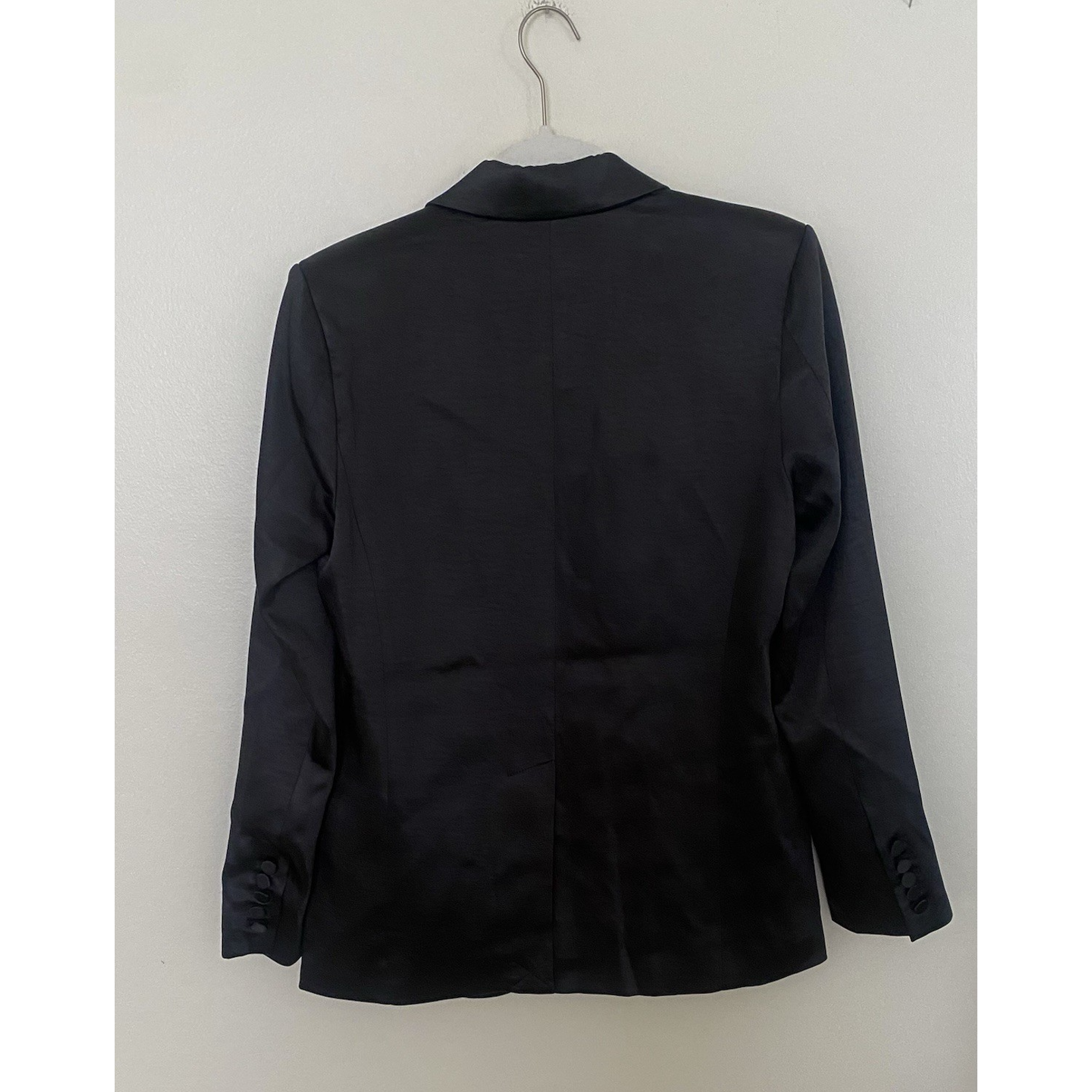 Nwt Mayson The Label Relaxed Satin Blazer Black S Formal Holiday Party Classic — image 7 of 8